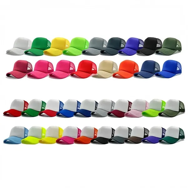 Mesh Trucker Hat Front Panel Adjustable Snapback Cap