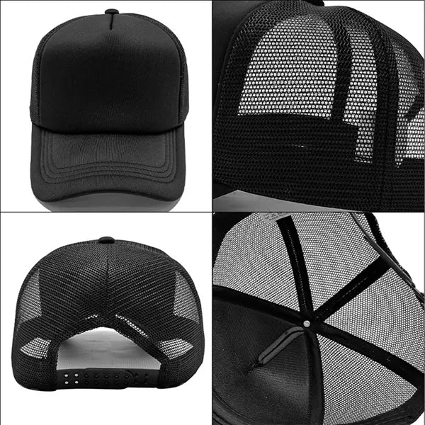 Mesh Trucker Hat Front Panel Adjustable Snapback Cap
