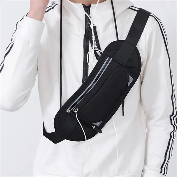 Reflective Running Waist Pack With Bottle Holder For Outdoor