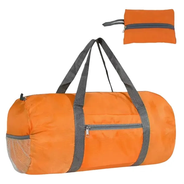 30L Foldable Travel Duffel Bag Zipper Pocket Carry Handles