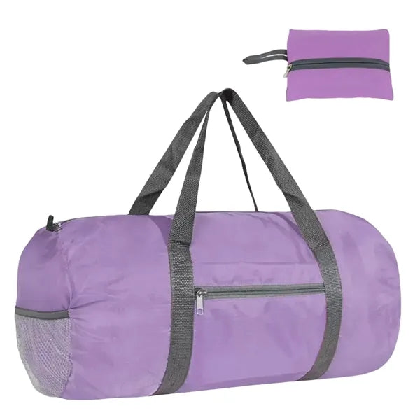 30L Foldable Travel Duffel Bag Zipper Pocket Carry Handles