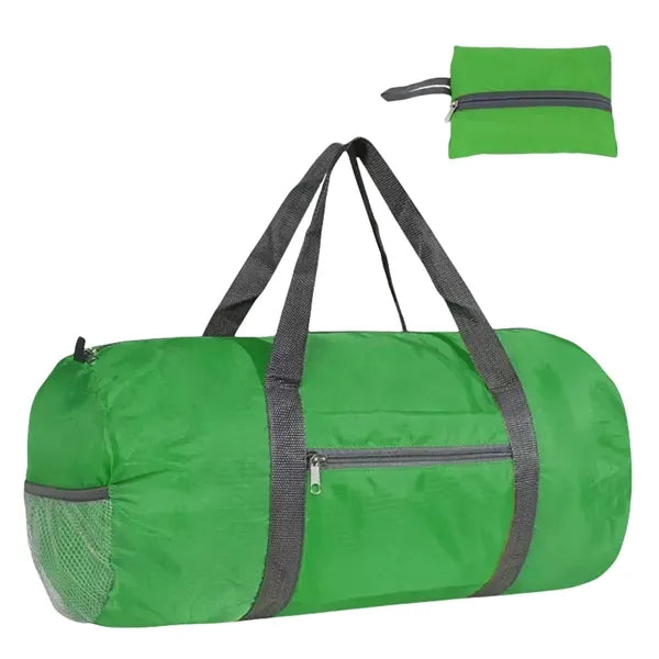 30L Foldable Travel Duffel Bag Zipper Pocket Carry Handles