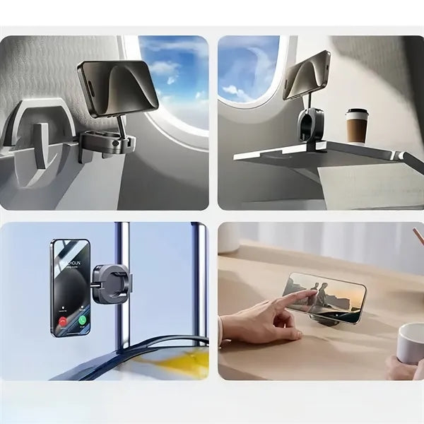 Magnetic Travel Phone Mount Holder Adjustable Clamp Stand