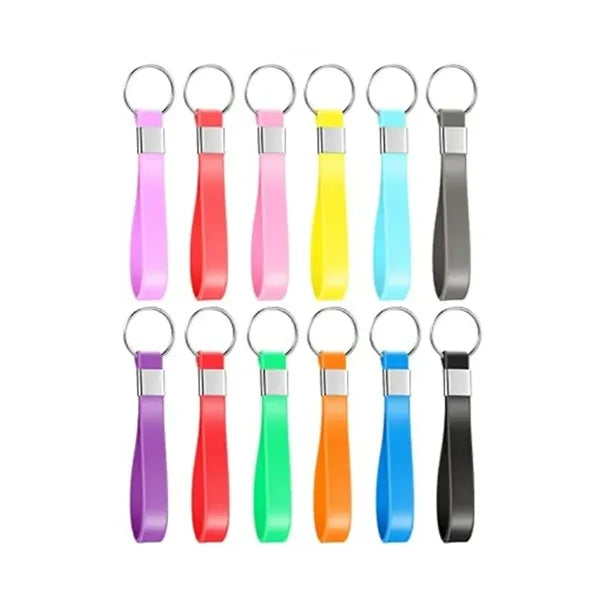 Durable Silicone Wristband Keychain with Metal Clasp