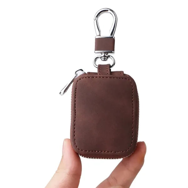 Compact Zippered Key Case with Secure Clip