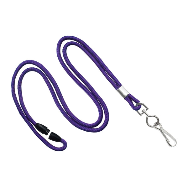 1/8" Round Braid Lanyard with Breakaway (J-Hook)