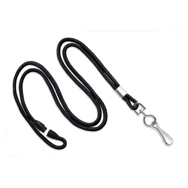 1/8" Round Braid Lanyard with Breakaway (J-Hook)