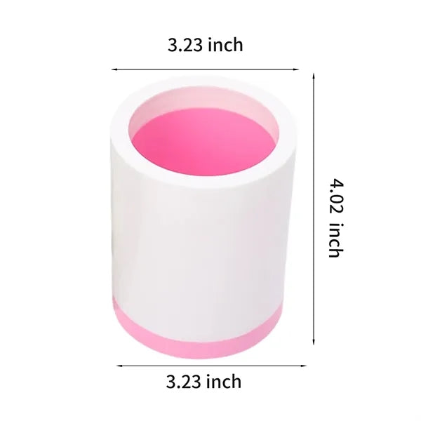 Circular Plastic Pen Holder with Color Accents