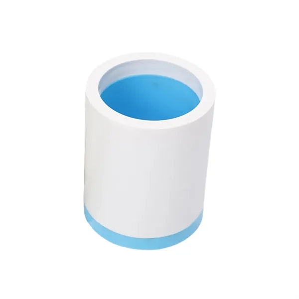 Circular Plastic Pen Holder with Color Accents