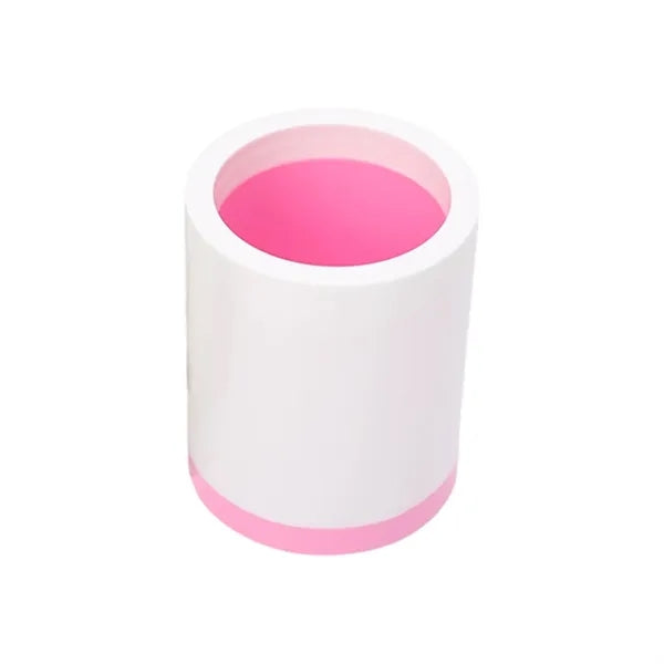 Circular Plastic Pen Holder with Color Accents