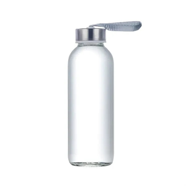 10oz Glass Water Bottle with Sleeve and Lanyard
