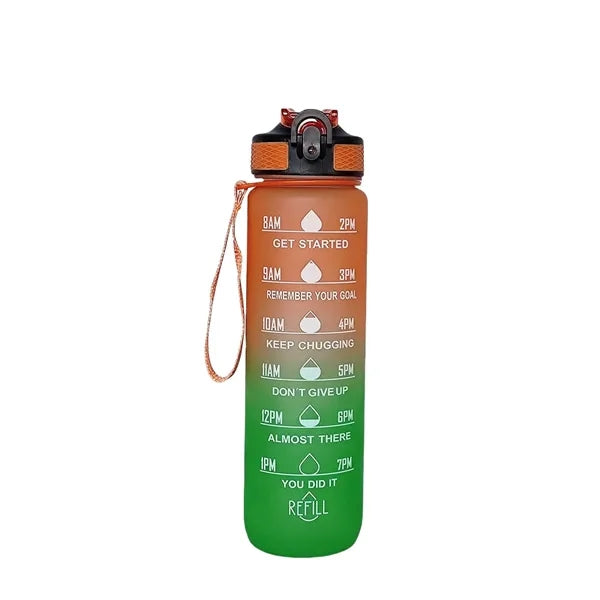 Oz Durable Water Bottles Motivational with Time Marker