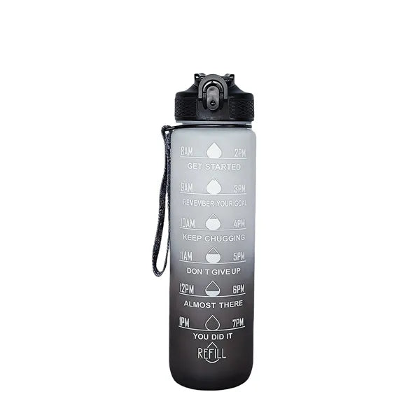 Oz Durable Water Bottles Motivational with Time Marker