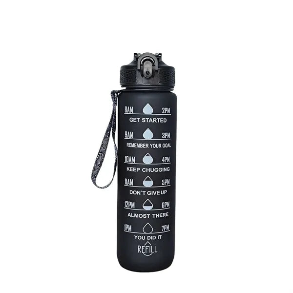 Oz Durable Water Bottles Motivational with Time Marker