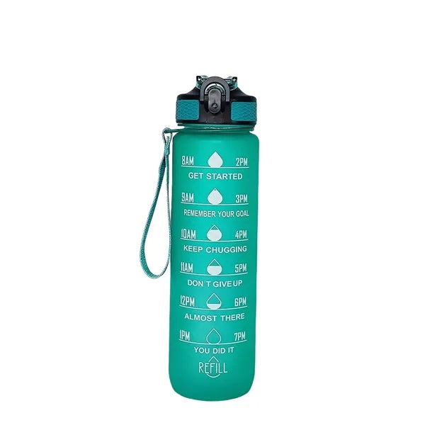 Oz Durable Water Bottles Motivational with Time Marker