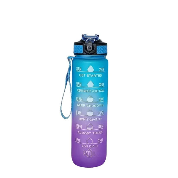 Oz Durable Water Bottles Motivational with Time Marker
