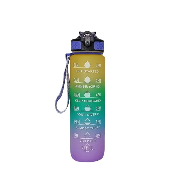 Oz Durable Water Bottles Motivational with Time Marker
