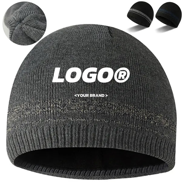 Winter Knit Beanie Hat With Soft Lining For Cold Weather
