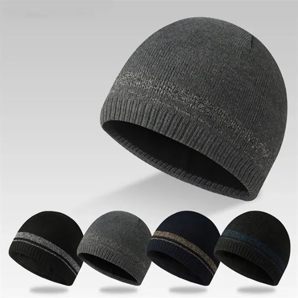 Winter Knit Beanie Hat With Soft Lining For Cold Weather