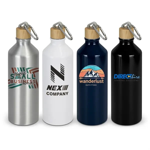 Printed Aluminum Water Bottle with Hanging Buckle