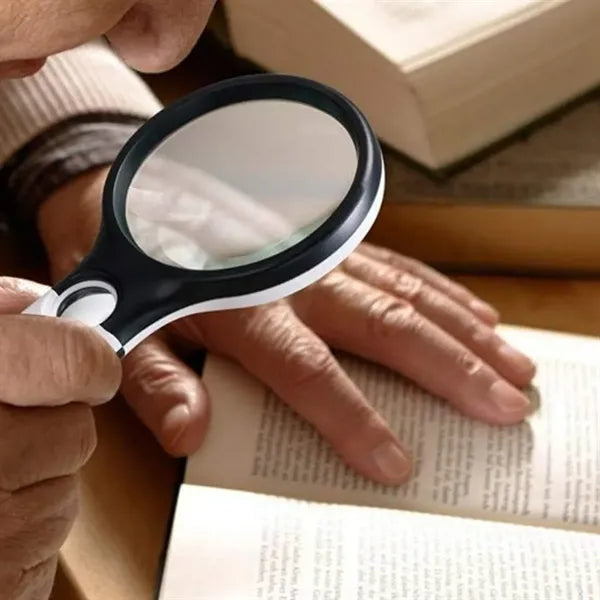 Handheld Magnifying Glass with LED Light Illumination