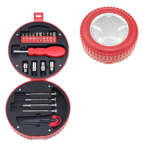 20-Piece Mini Tool Kit in Tire-Shaped Case