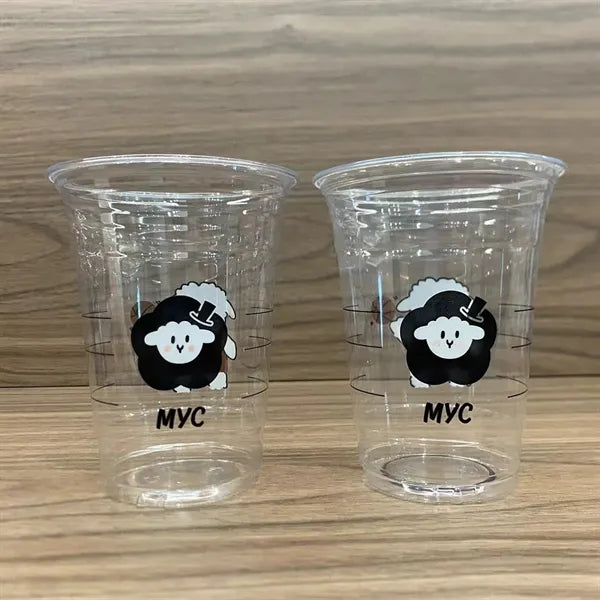 16Oz Plastic Cups With Lid and Straw