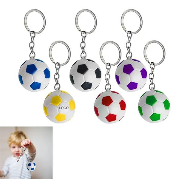 Mini Plastic Soccer Ball Keychain Football Keyring Accessory