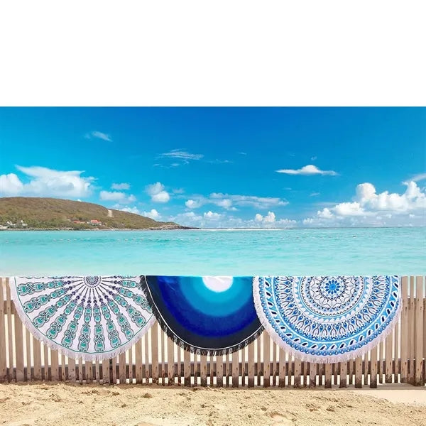 Oversized Round Quick Dry Beach Towel with Tassel