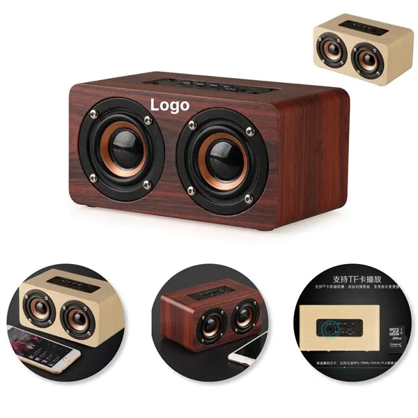 Wooden Bluetooth Speaker With TF Card Slot