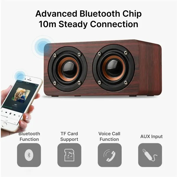 Wooden Bluetooth Speaker With TF Card Slot