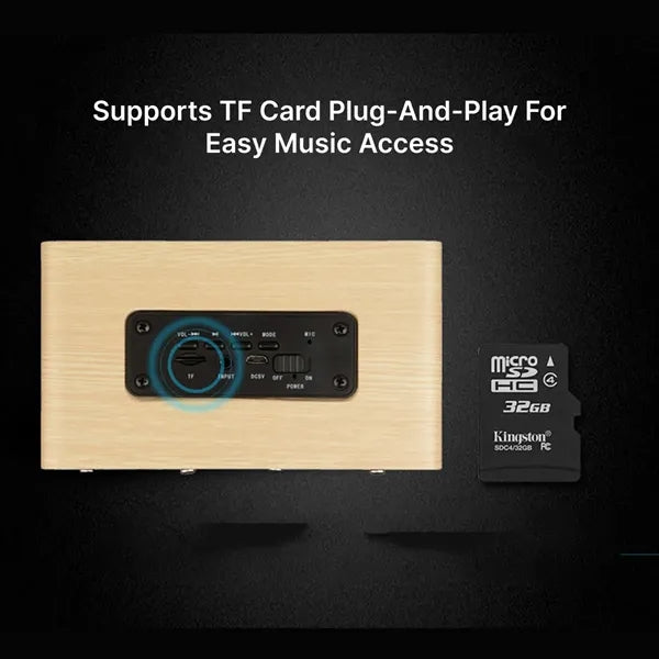 Wooden Bluetooth Speaker With TF Card Slot