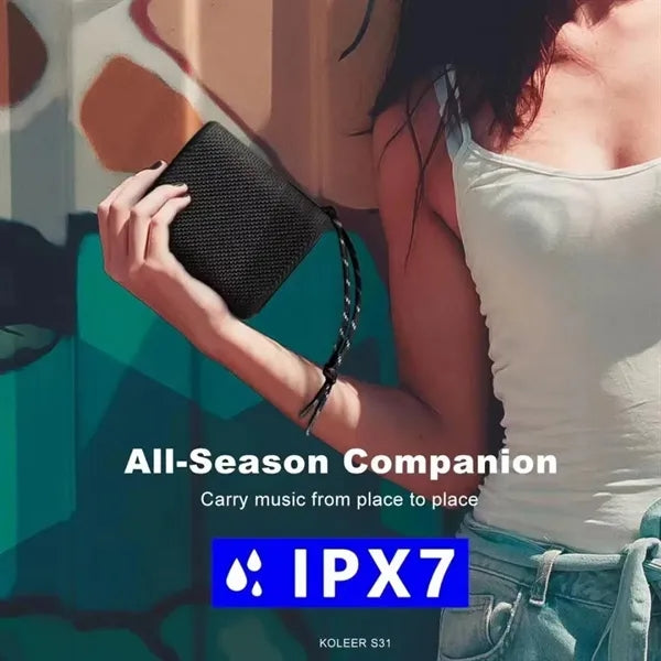 Waterproof Bluetooth Speaker With Deep Bass