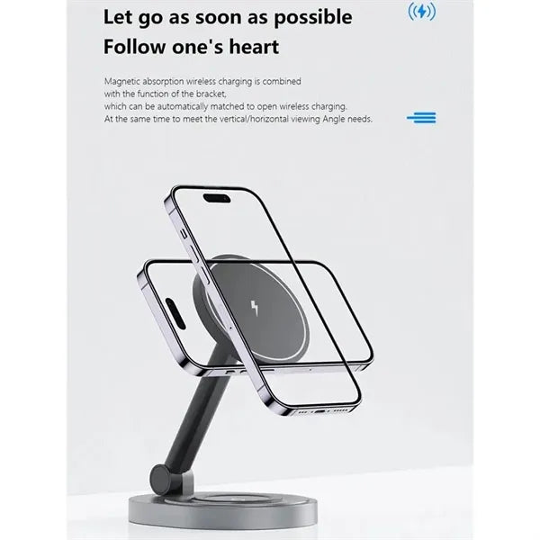 Magnetic Wireless Fast Charging Station for Multiple Devices