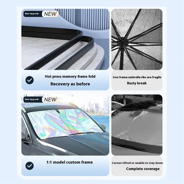 Windshield Sun Shade Umbrella With UPF50+ UV Protection