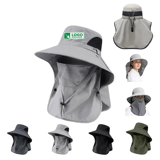 UV Protection Visor Fishing Hats with Neck Flap