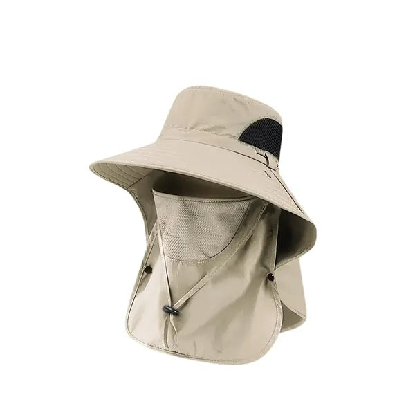 UV Protection Visor Fishing Hats with Neck Flap