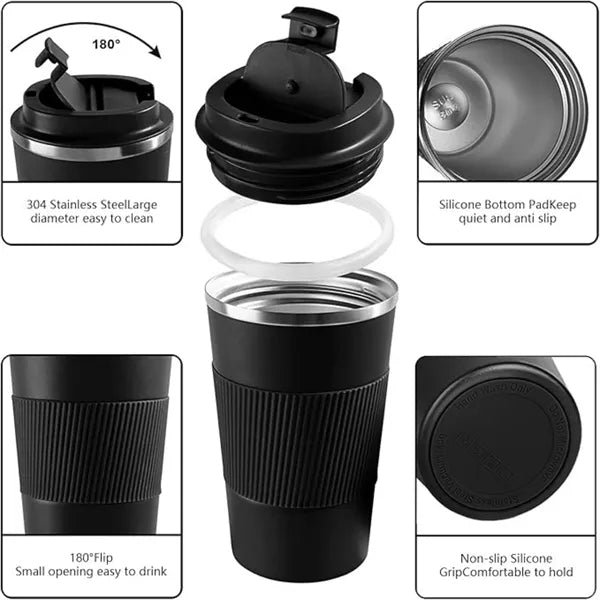 Oz Insulated Travel Coffee Mug Stainless Steel Tumbler