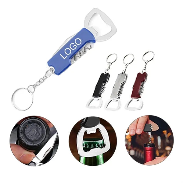 Multi-Function Portable Keyring Bottle Opener