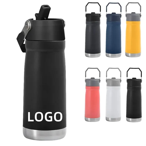 Oz Stainless Steel Water Bottle With Flip Straw
