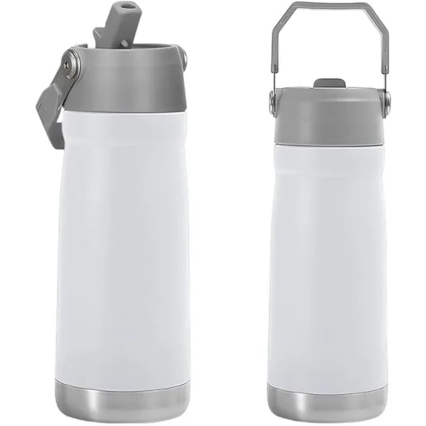 Oz Stainless Steel Water Bottle With Flip Straw