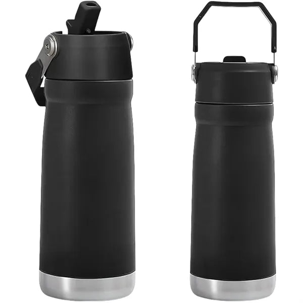 Oz Stainless Steel Water Bottle With Flip Straw