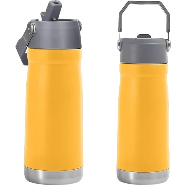 Oz Stainless Steel Water Bottle With Flip Straw