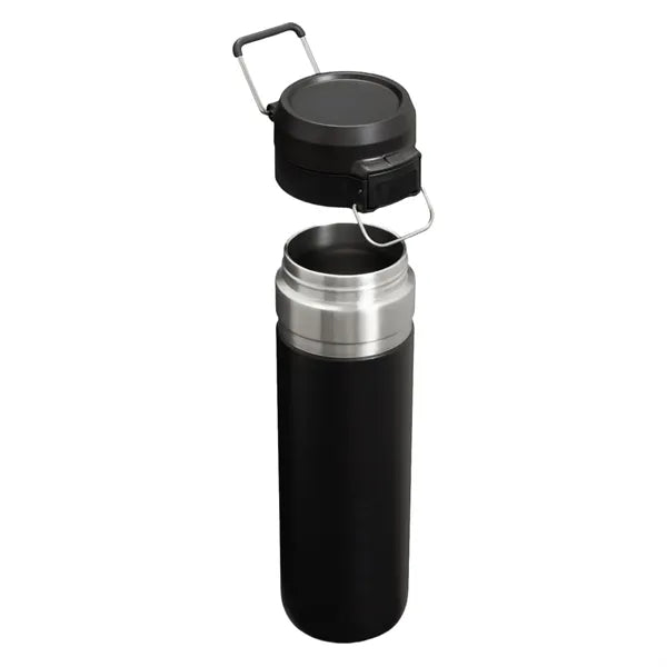 Oz Stainless Steel Water Bottle w/Push-Button Lid