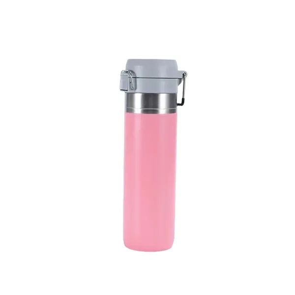 Oz Stainless Steel Water Bottle w/Push-Button Lid