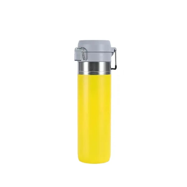 Oz Stainless Steel Water Bottle w/Push-Button Lid