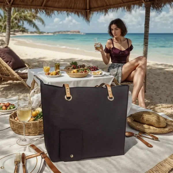Stylish Functional Wine Tote Bag with Hidden Compartment