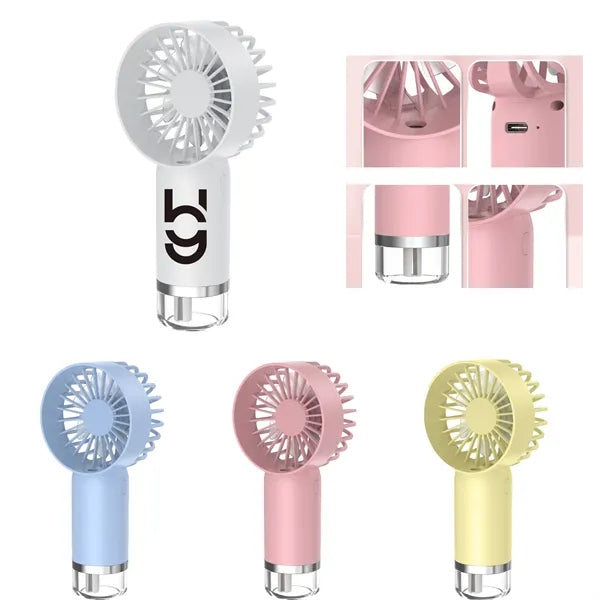 Logo Print Mini Portable Misting Fan