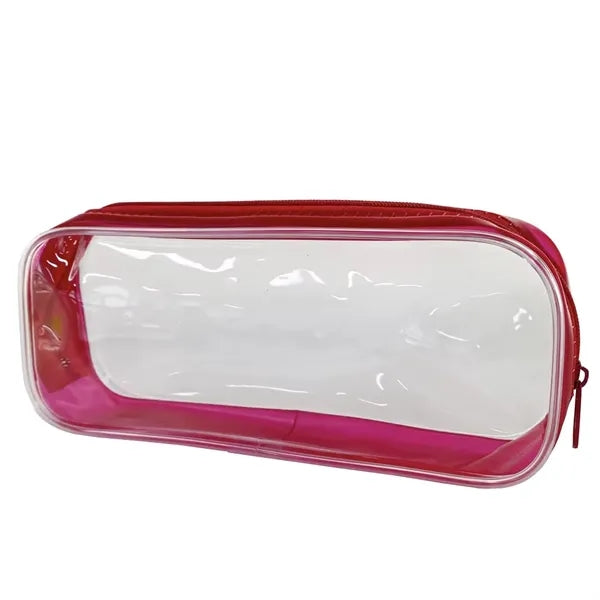 PVC Pencil Bag Zipper Pouch Clear Transparent Waterproof