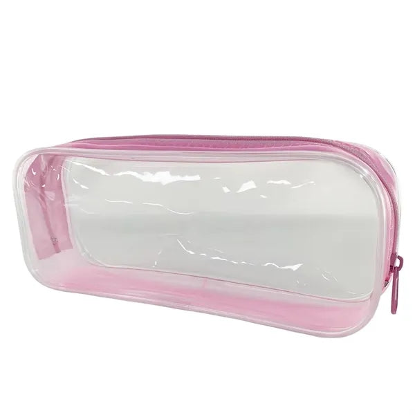 PVC Pencil Bag Zipper Pouch Clear Transparent Waterproof
